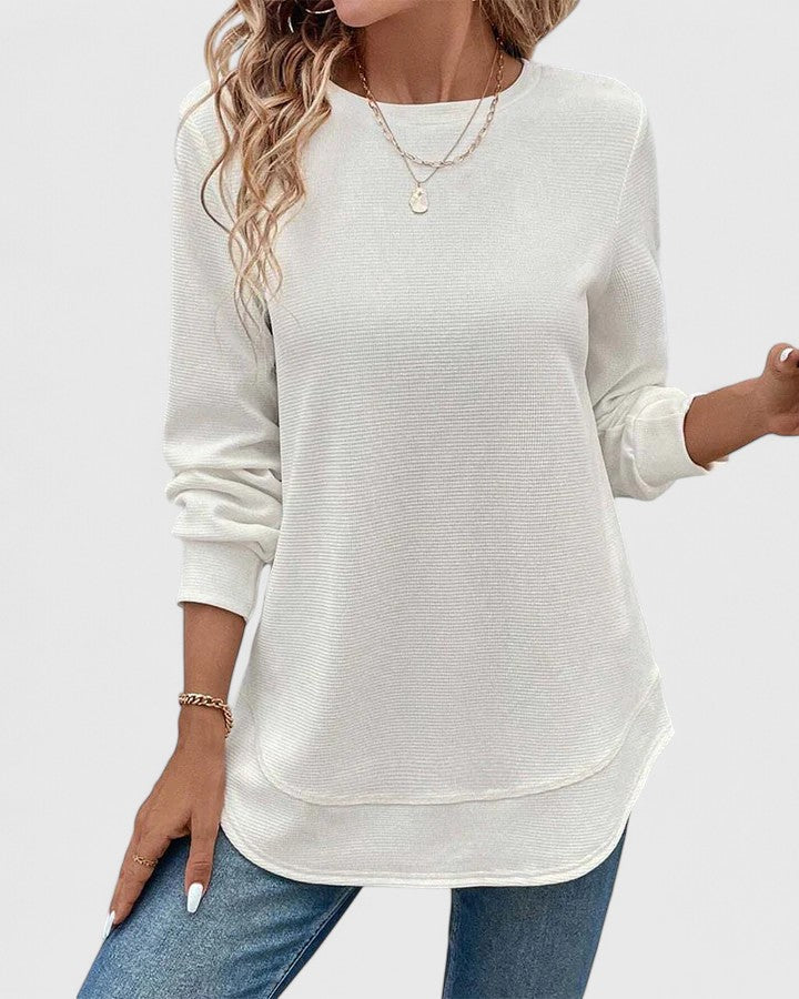 Vayla | Elegant O-Neck Long Sleeve
