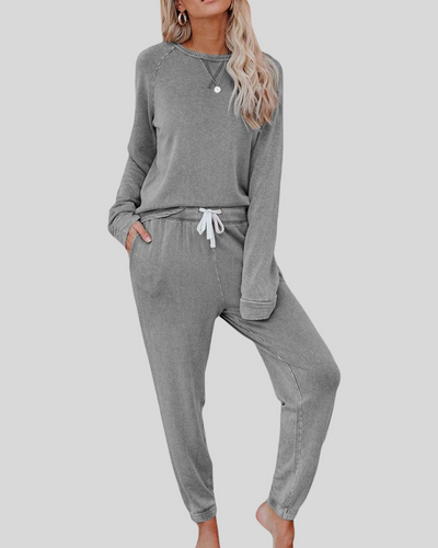 Vayla | Casual Long Sleeve and Sweatpants Set