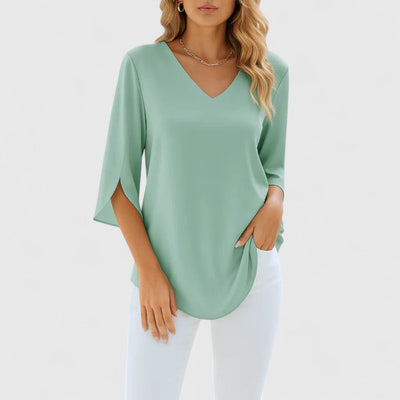 Vayla | Sophisticated V-Neck Blouse