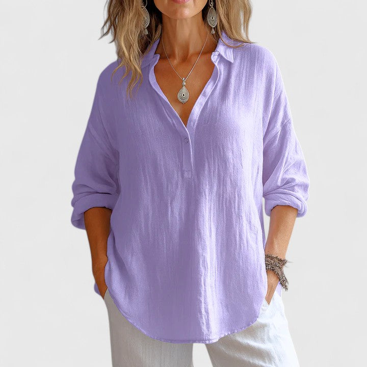 Vayla | Comfortable Linen Blouse