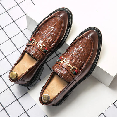 Vayla | Alessandro Veneti Embossed Leather Loafers