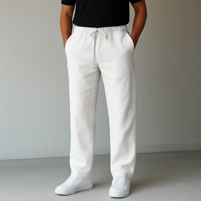 Alveno™ – Lightweight Linen Pants with Adjustable Waist