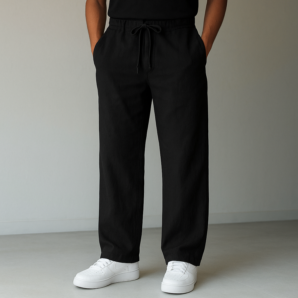 Alveno™ – Lightweight Linen Pants with Adjustable Waist