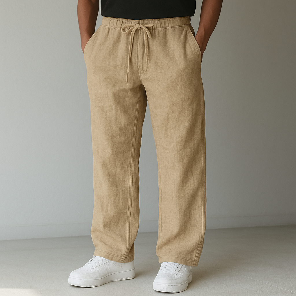 Alveno™ – Lightweight Linen Pants with Adjustable Waist