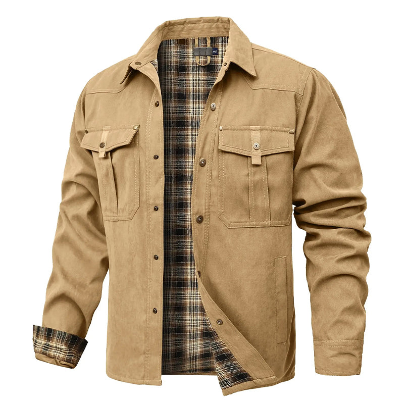 Vayla | Cowboy Flannel Lined Shirt Jacket for Men