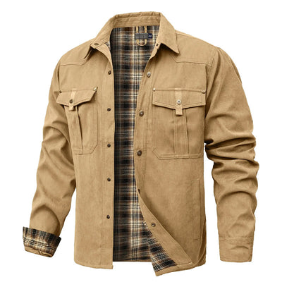 Vayla | Cowboy Flannel Lined Shirt Jacket for Men