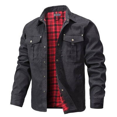 Vayla | Cowboy Flannel Lined Shirt Jacket for Men