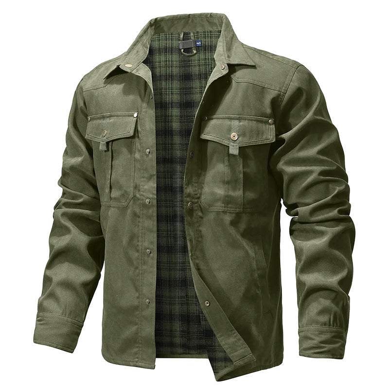 Vayla | Cowboy Flannel Lined Shirt Jacket for Men