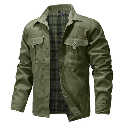 Vayla | Cowboy Flannel Lined Shirt Jacket for Men