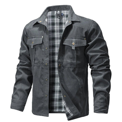 Vayla | Cowboy Flannel Lined Shirt Jacket for Men