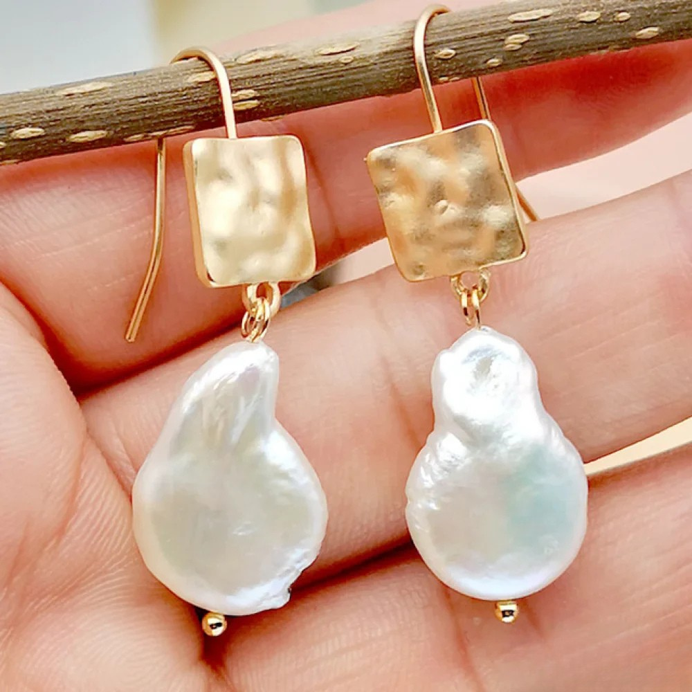 Vayla | Antique Freshwater Pearl Earrings