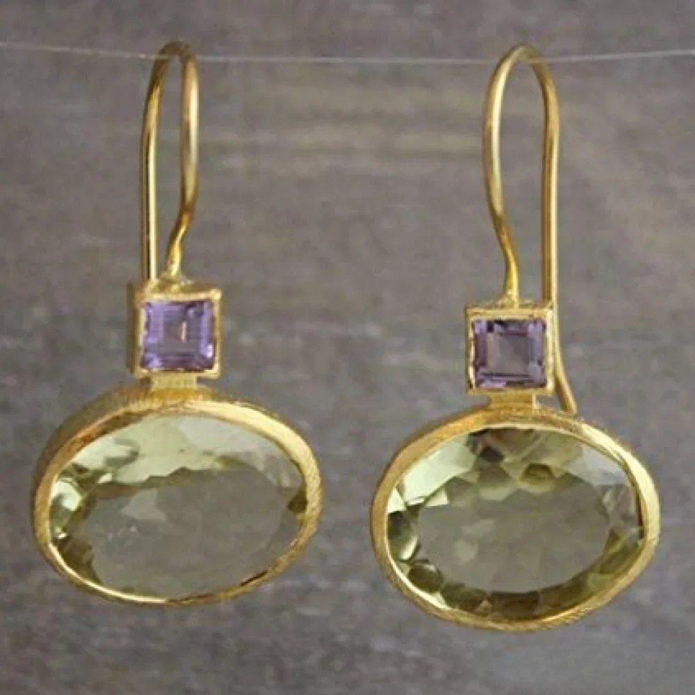 Vayla Retro Green Earrings |