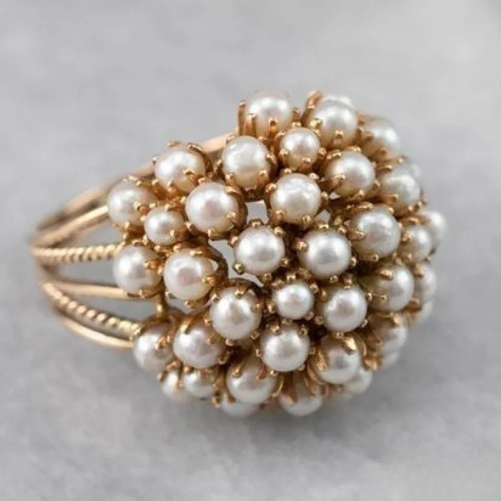 Vayla | Inlaid Pearl Ring