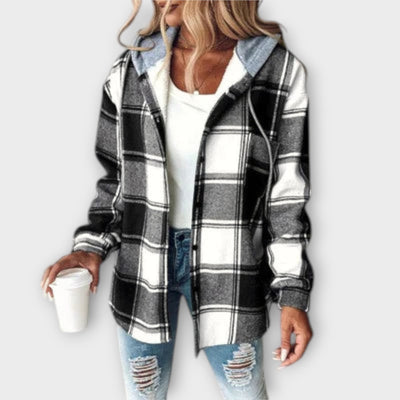 Vayla | Plaid Hooded Shacket – Effortless Style & Comfort
