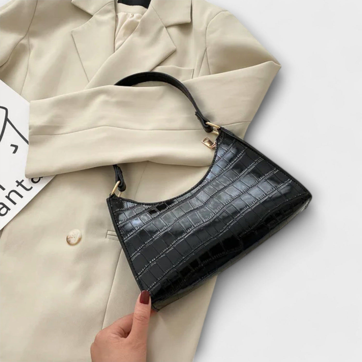 Vayla | Shiny Leather Bag