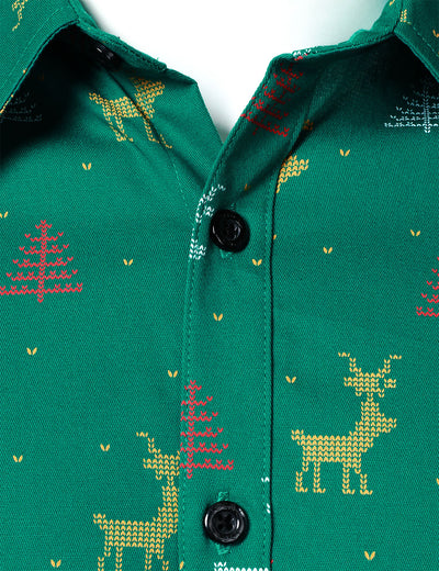 Christmas Tree Moose Green Shirt