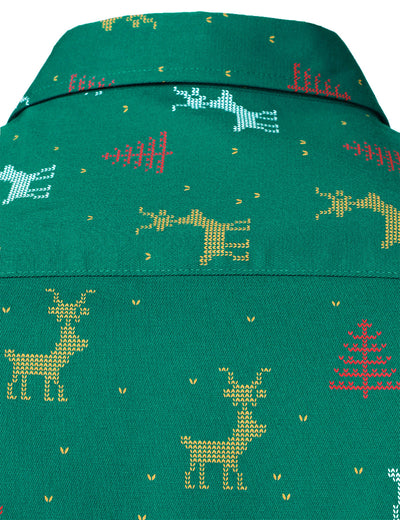 Christmas Tree Moose Green Shirt