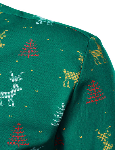 Christmas Tree Moose Green Shirt