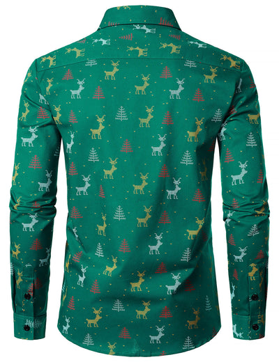 Christmas Tree Moose Green Shirt