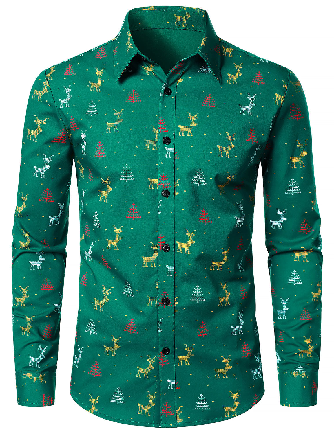 Christmas Tree Moose Green Shirt