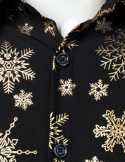 Gold Christmas Snowflake Shirt