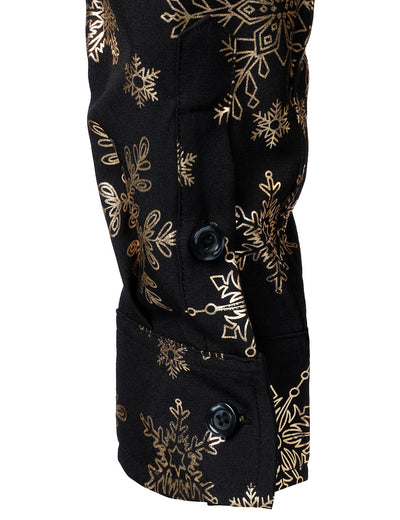 Gold Christmas Snowflake Shirt