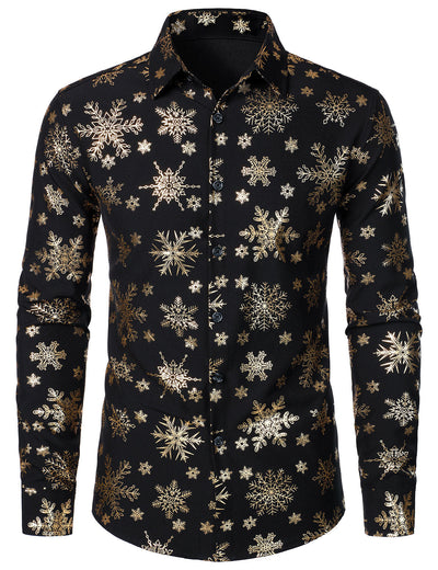 Gold Christmas Snowflake Shirt