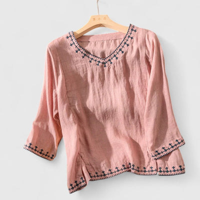 Vayla | Elegant V-Neck Blouse