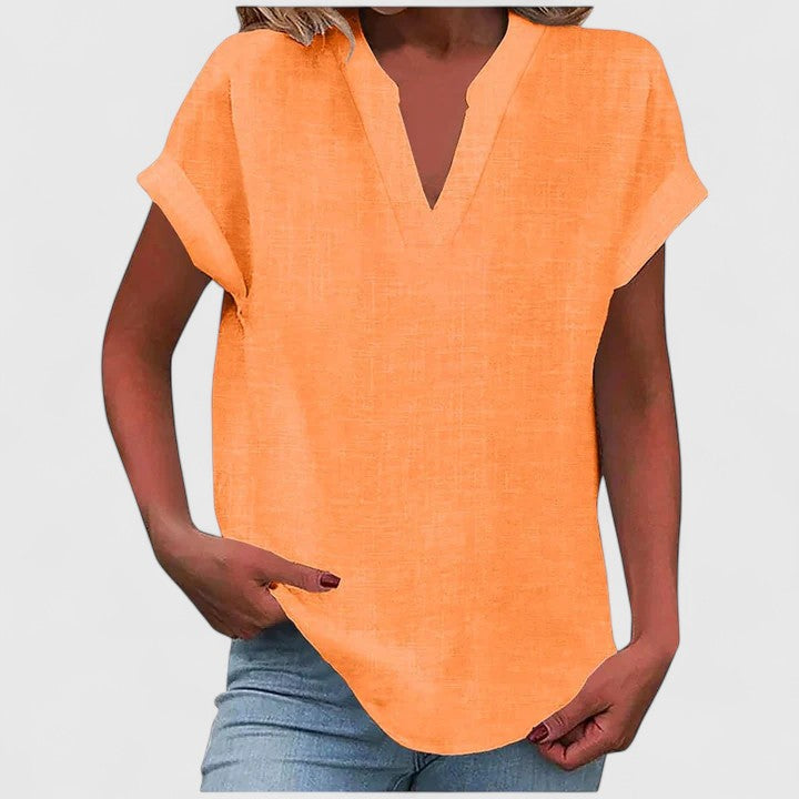 Vayla | Comfortable V-Neck Blouse