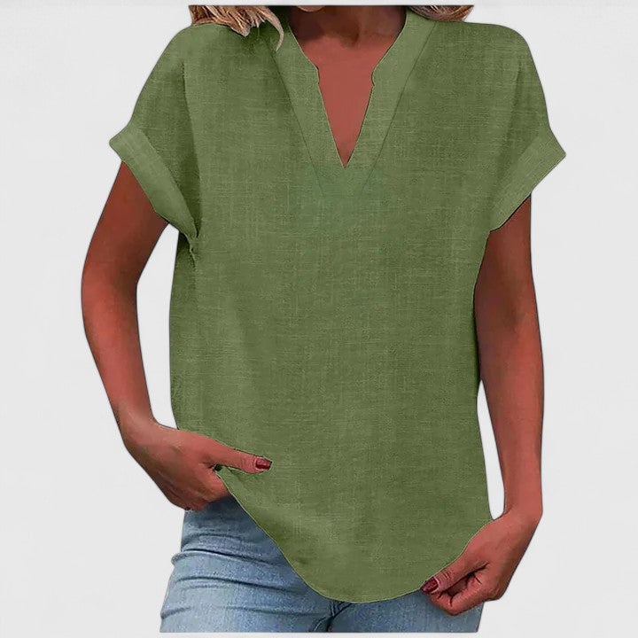 Vayla | Comfortable V-Neck Blouse