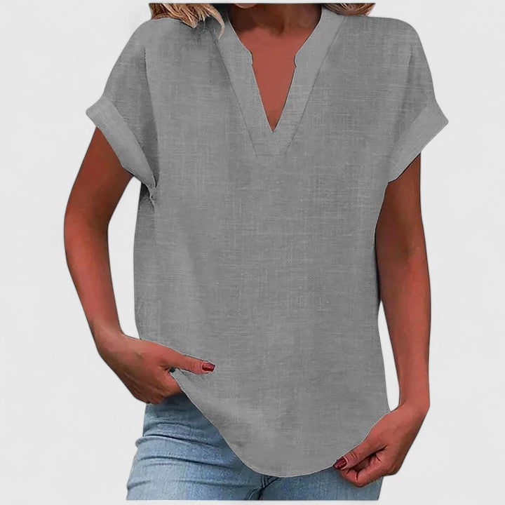 Vayla | Comfortable V-Neck Blouse