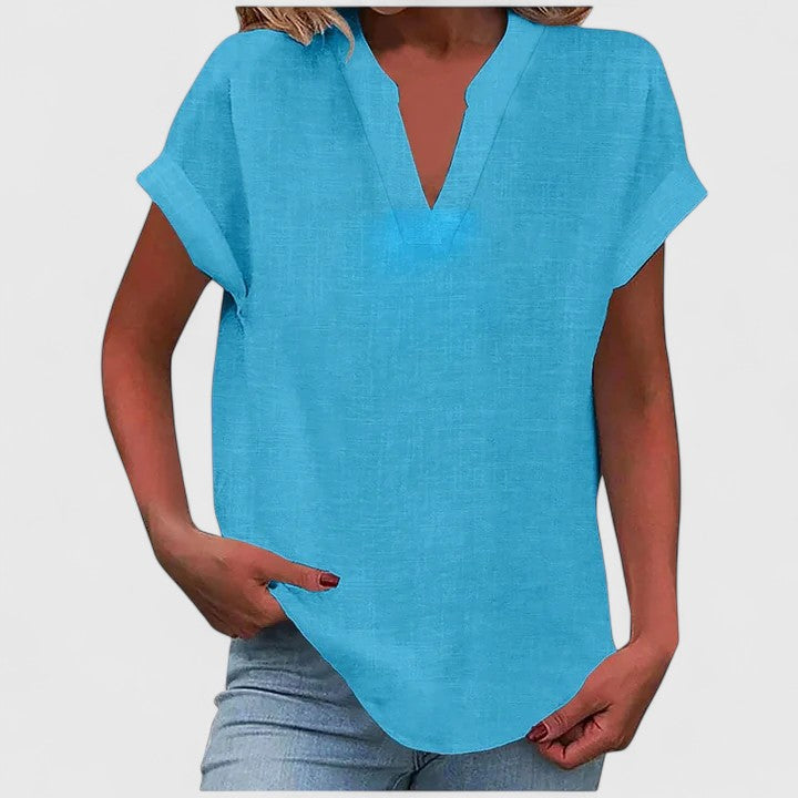 Vayla | Comfortable V-Neck Blouse