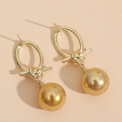 Vayla Golden Pearl Hoop Earrings |