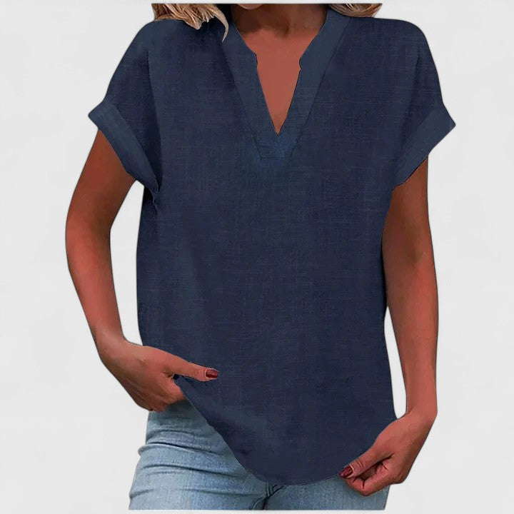 Vayla | Comfortable V-Neck Blouse