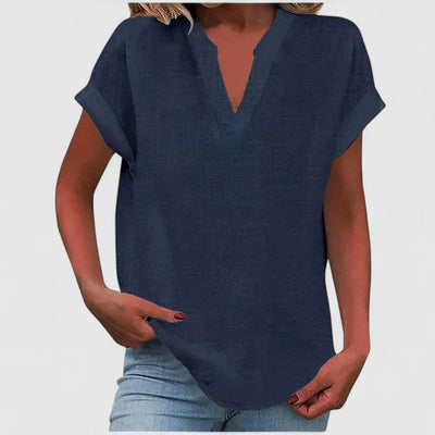 Vayla | Comfortable V-Neck Blouse