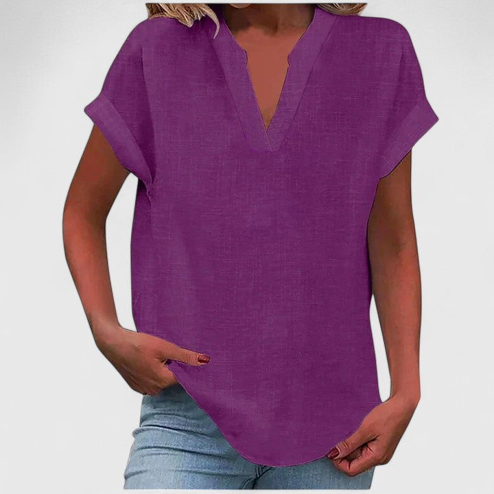 Vayla | Comfortable V-Neck Blouse