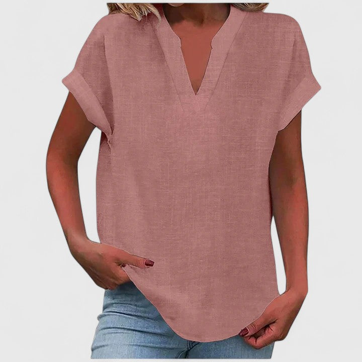 Vayla | Comfortable V-Neck Blouse
