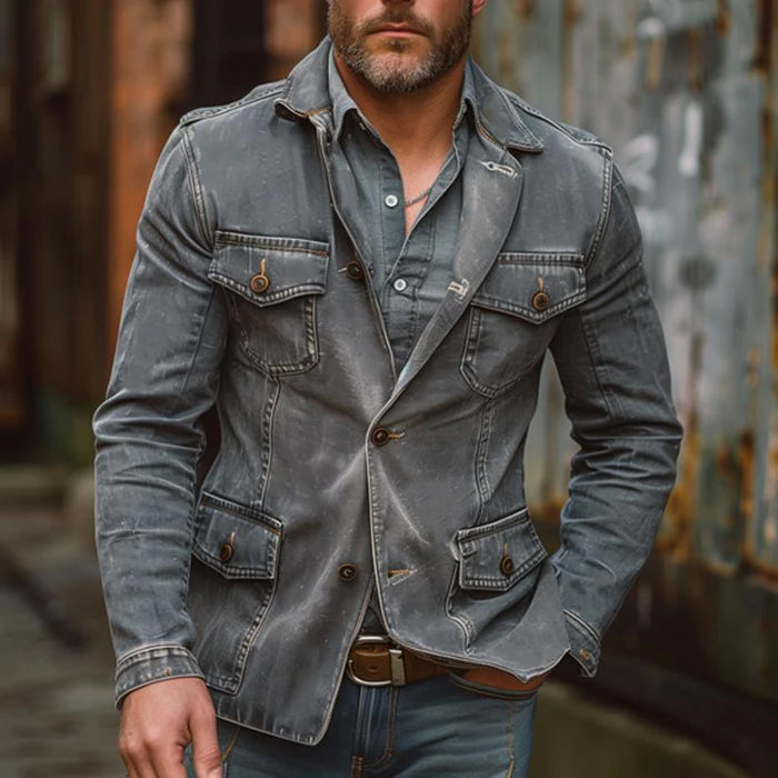 Vayla | Washed Denim Jacket by Roberto Russo