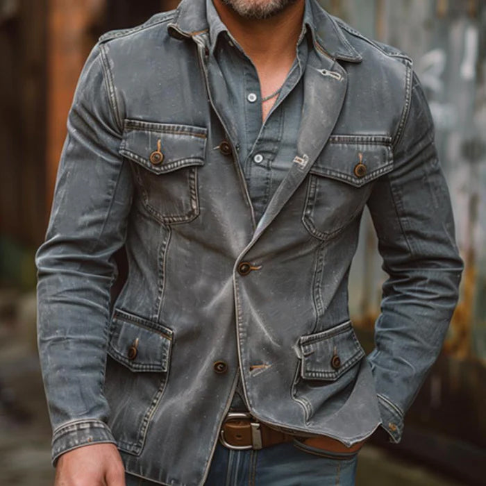 Vayla | Washed Denim Jacket by Roberto Russo