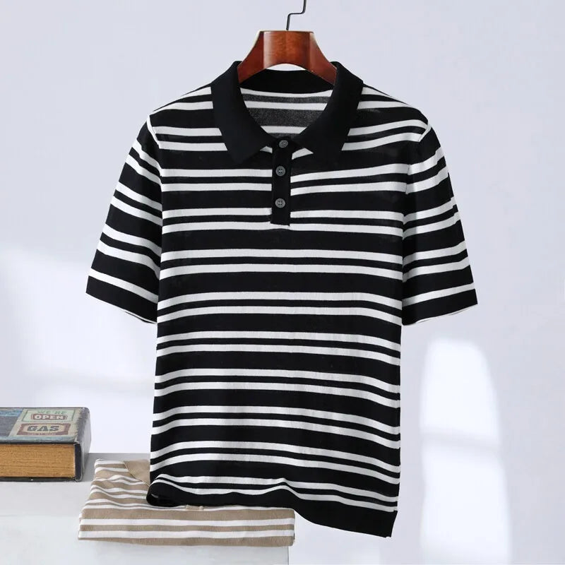 Muccino Striped Polo Shirt