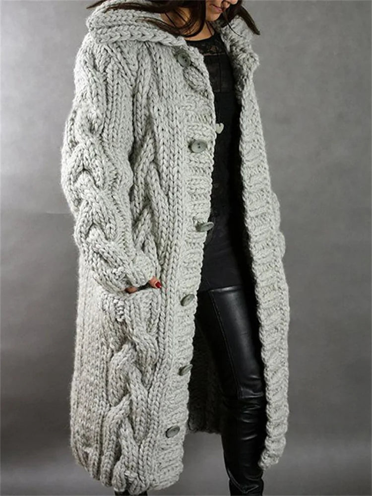 Vayla | Chunky Knit Long Cardigan