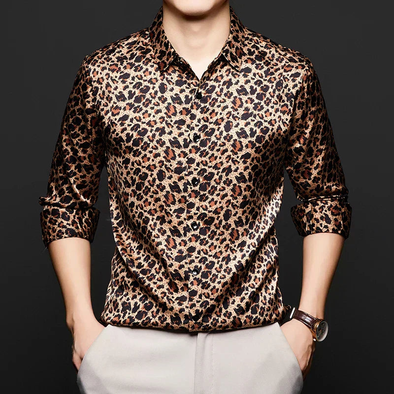 Savanna Silk Leopard Shirt
