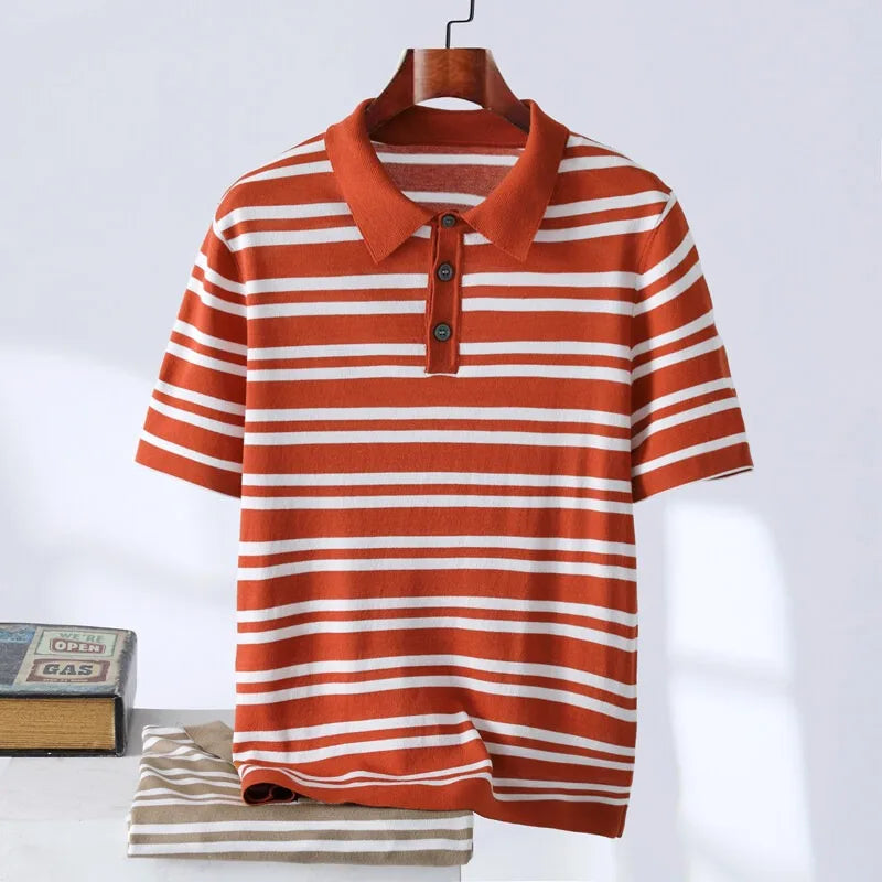 Muccino Striped Polo Shirt