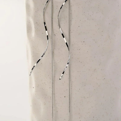 Vayla | Long Earrings with Wavy Design