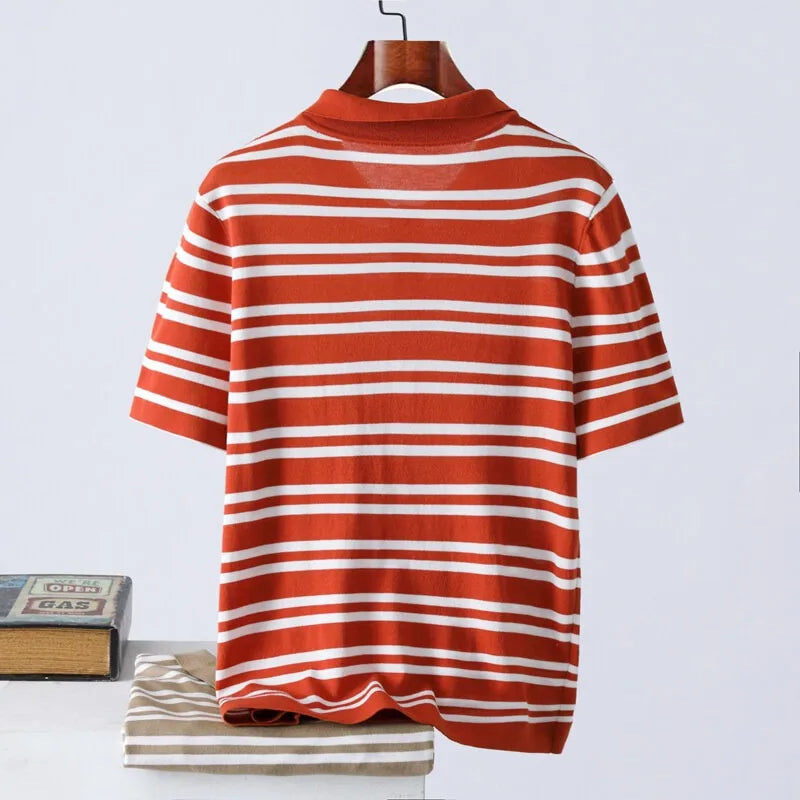 Muccino Striped Polo Shirt