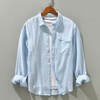 Oceanic Breeze Long Sleeve Linen Shirt