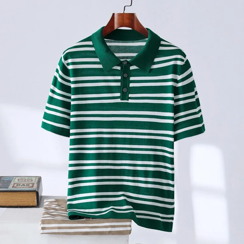 Muccino Striped Polo Shirt