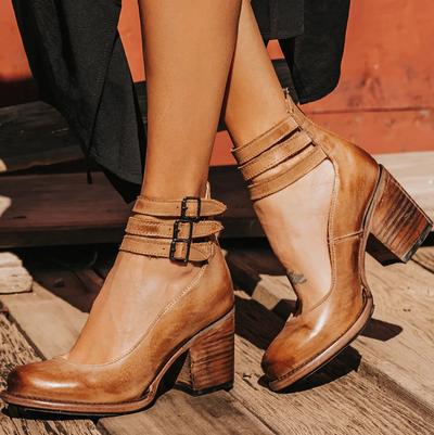 Vayla | Vintage Elegance Leather Heels