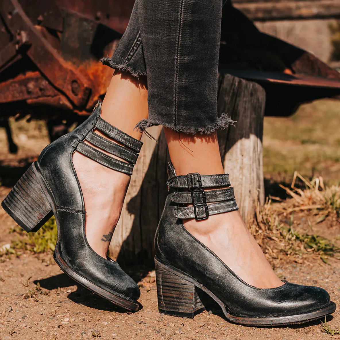 Vayla | Vintage Elegance Leather Heels