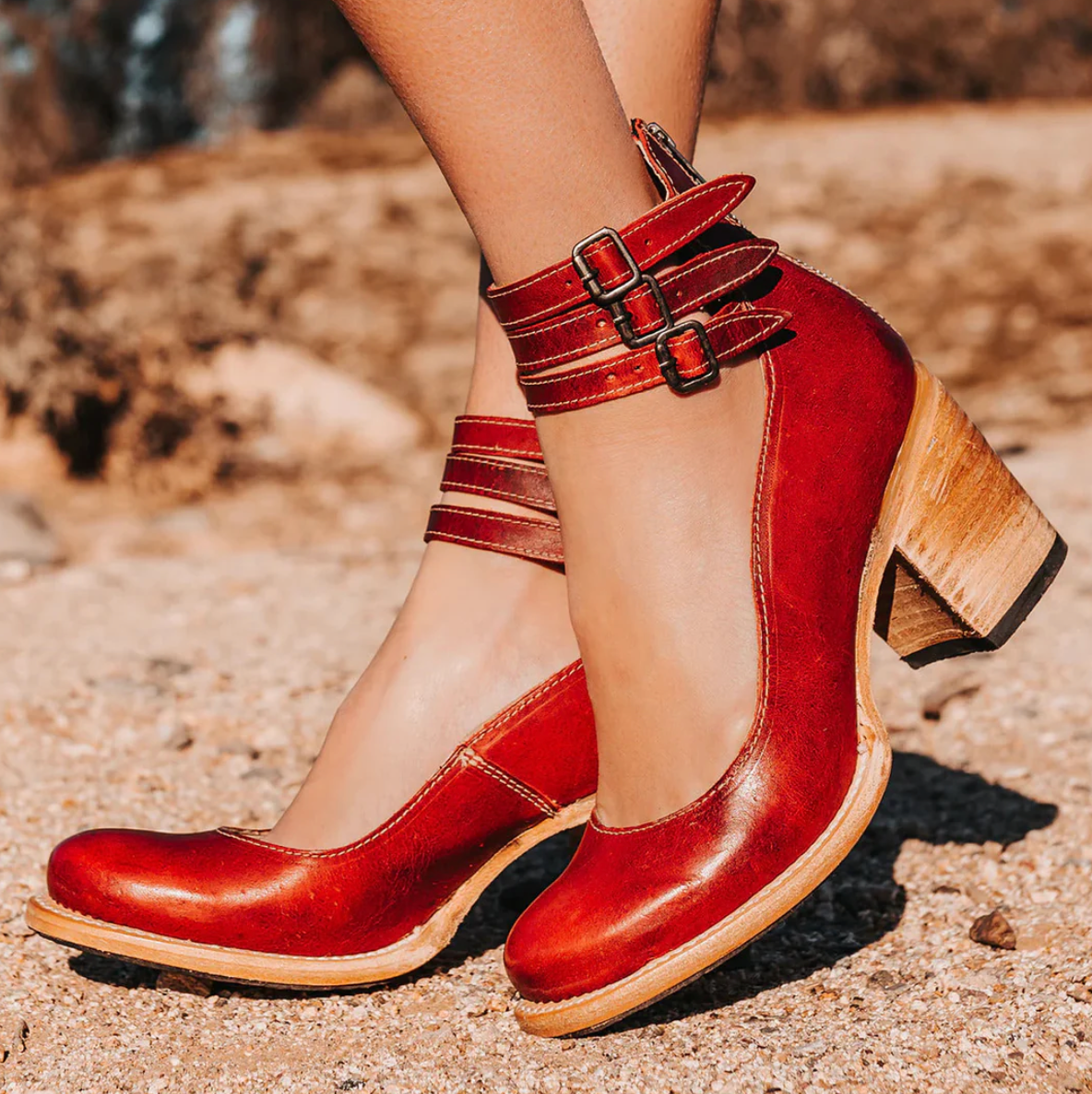 Vayla | Vintage Elegance Leather Heels